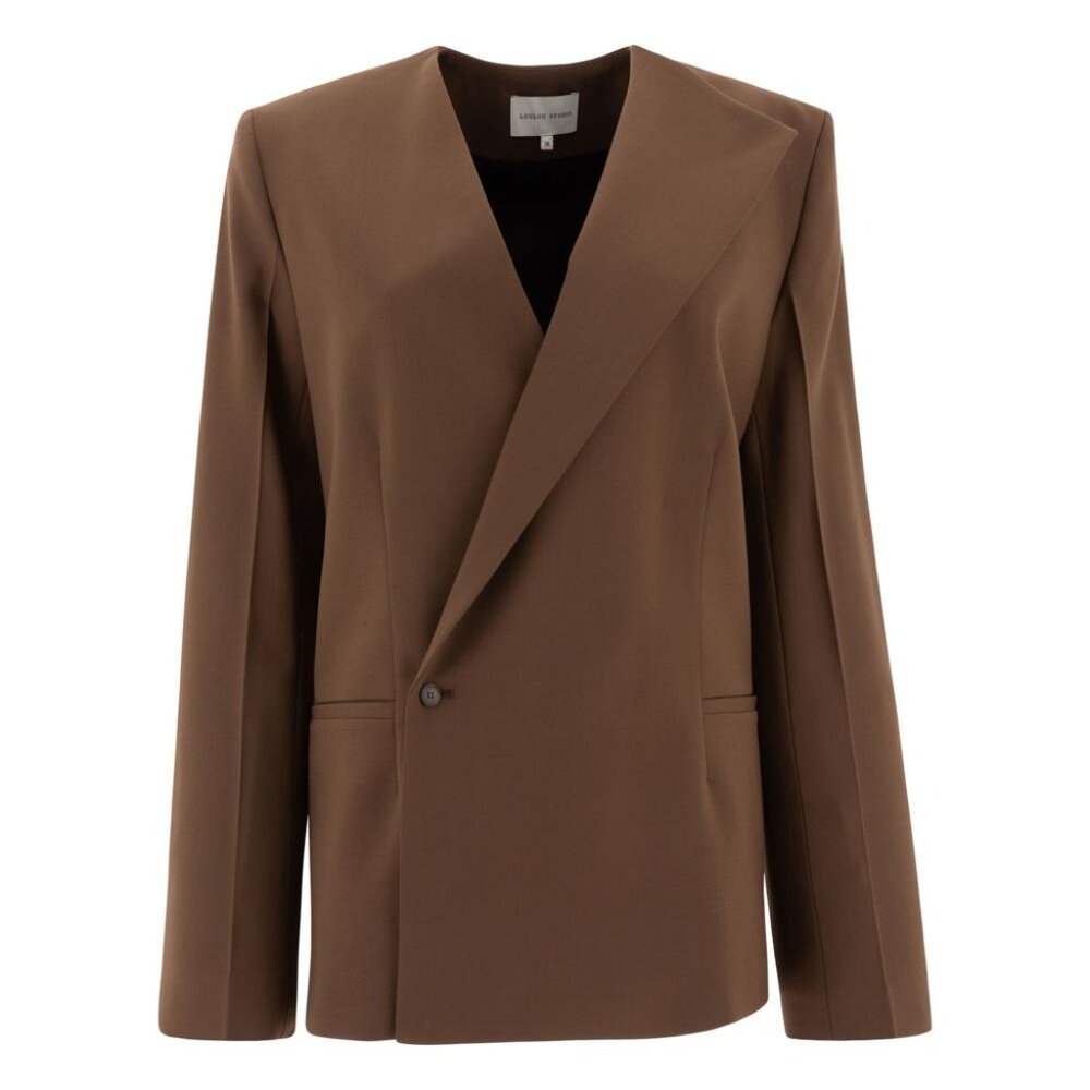 Loulou Studio Asymmetrical Wool Twill Blazer Tag Size 36 Women